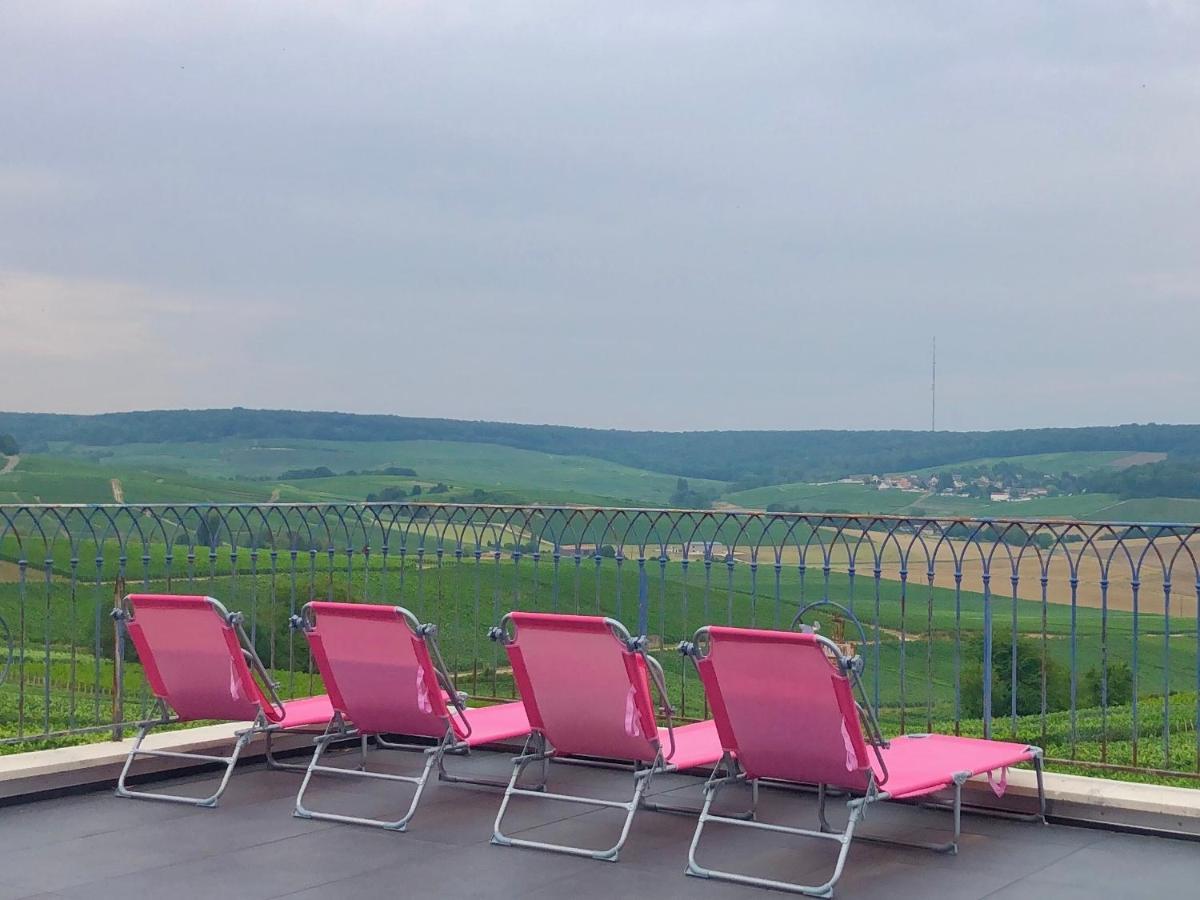 Floressens En Champagne Terrasse Privative Sur Le Vignoble Villa Fleury-la-Riviere Luaran gambar